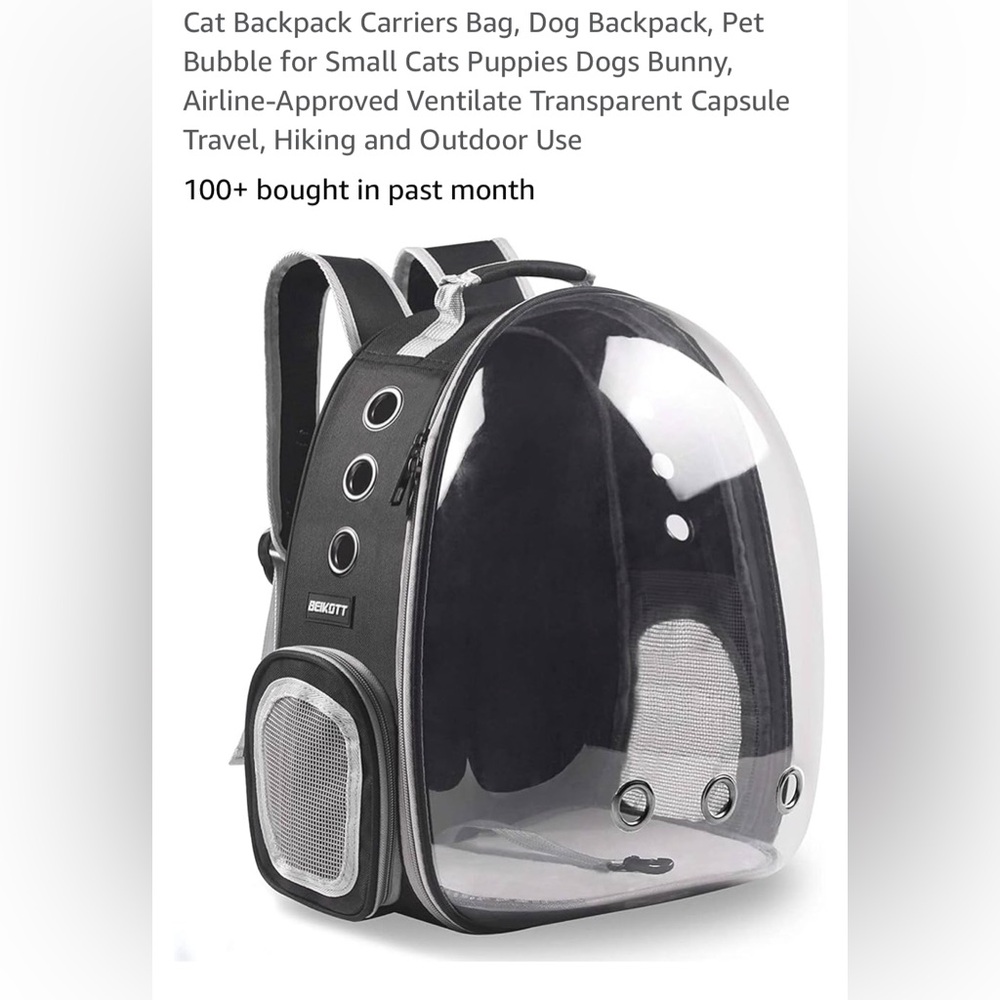 Small animal backpack carrier